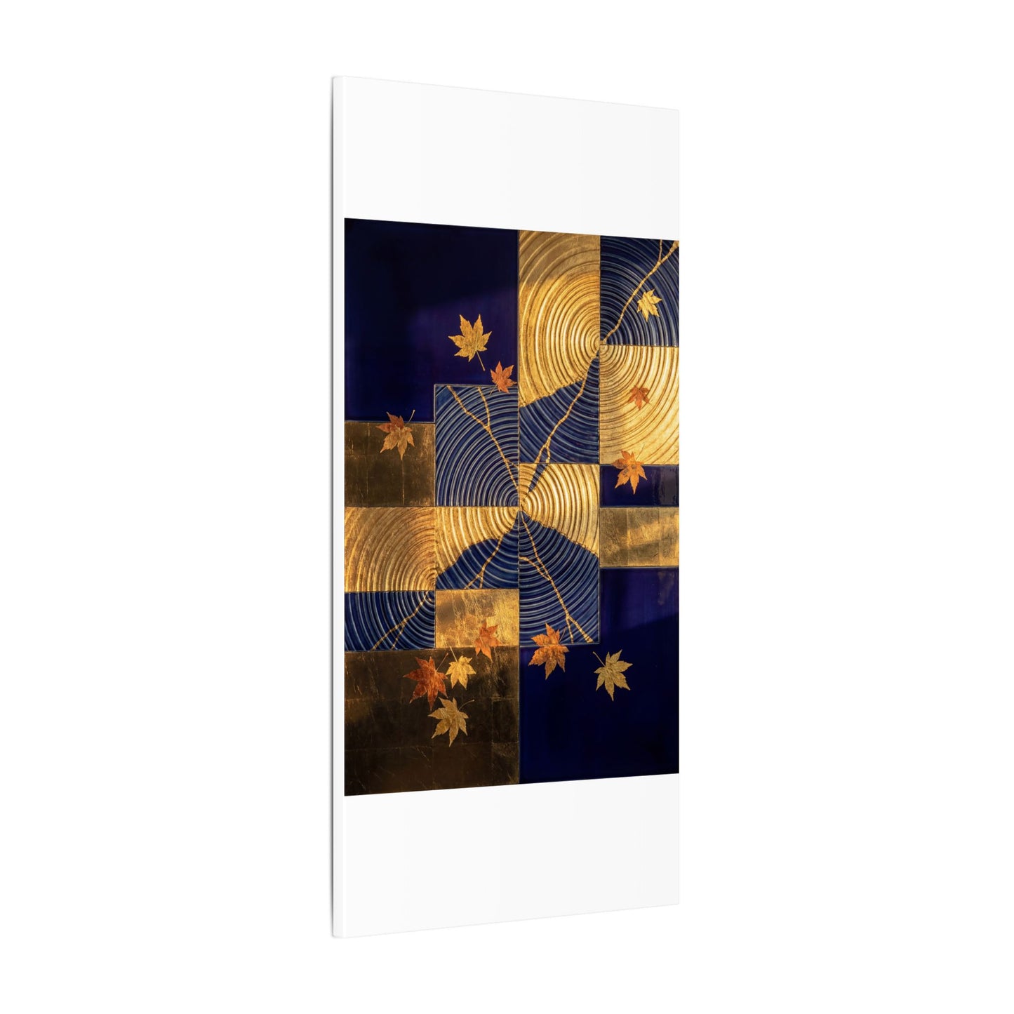 Autumn Water Ripple Crackle Gold Canvas Art | Artful Decor