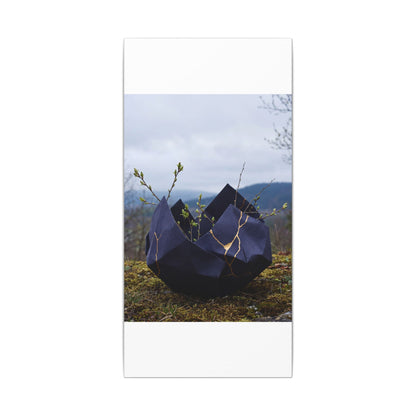 Paper Fold Canvas Art | Spring Kintsugi Gold Repair Art
