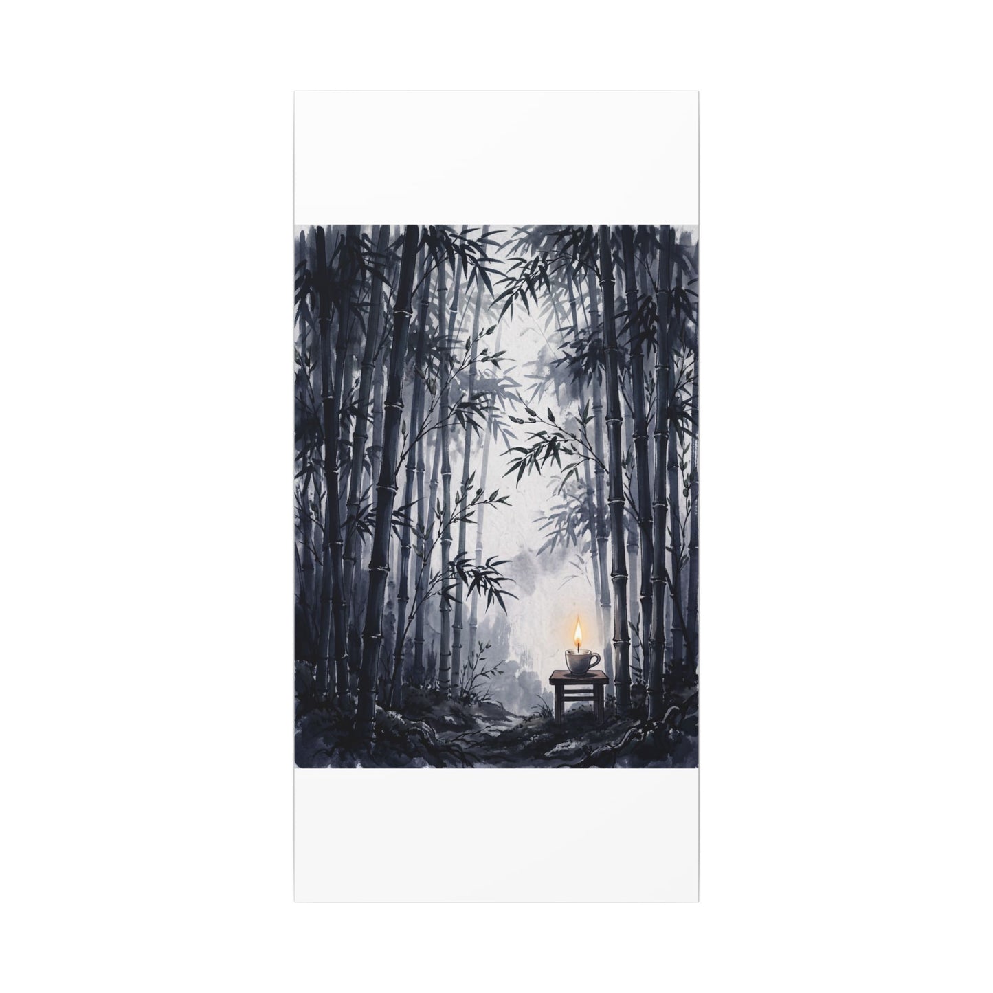 Tranquil Bamboo Grove Canvas Art - Sumi E Zen