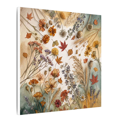 Dried Flowers Canvas Art | Autumn Japandi Watercolor Art