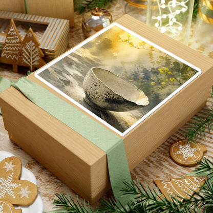 Golden Hour Ceramic Bowl Sticker - Japandi Ma