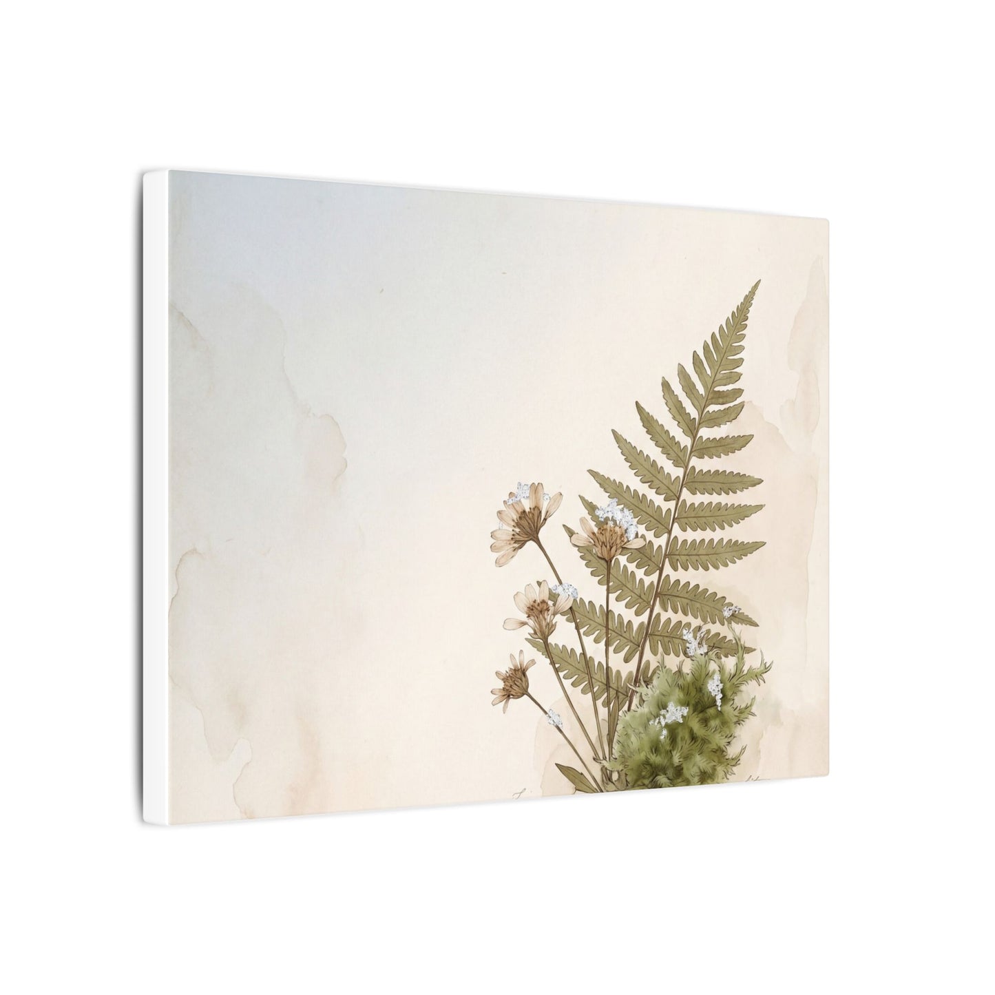 Winter Moss Close Up Herbarium Canvas Art | Enchanting Decor