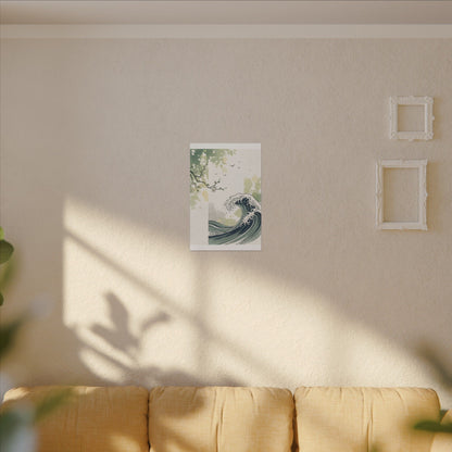 Spring Ocean Wave Ukiyo E Inspired Canvas Art | Serene Decor