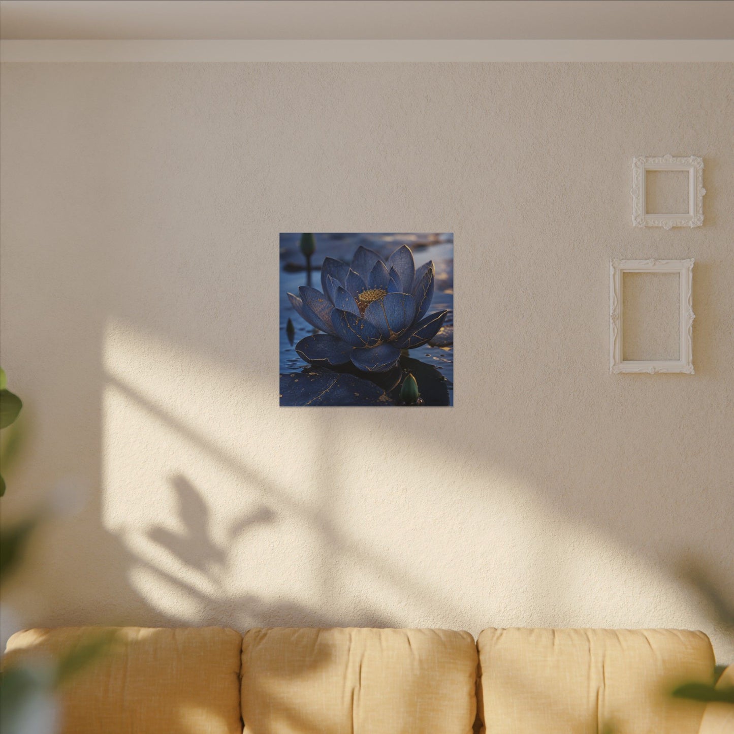 Kintsugi Lotus Flower in Dawn | Broken Beauty Canvas Art