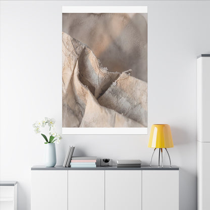 Japandi Paper Fold in Candlelight | Watercolor Canvas Art