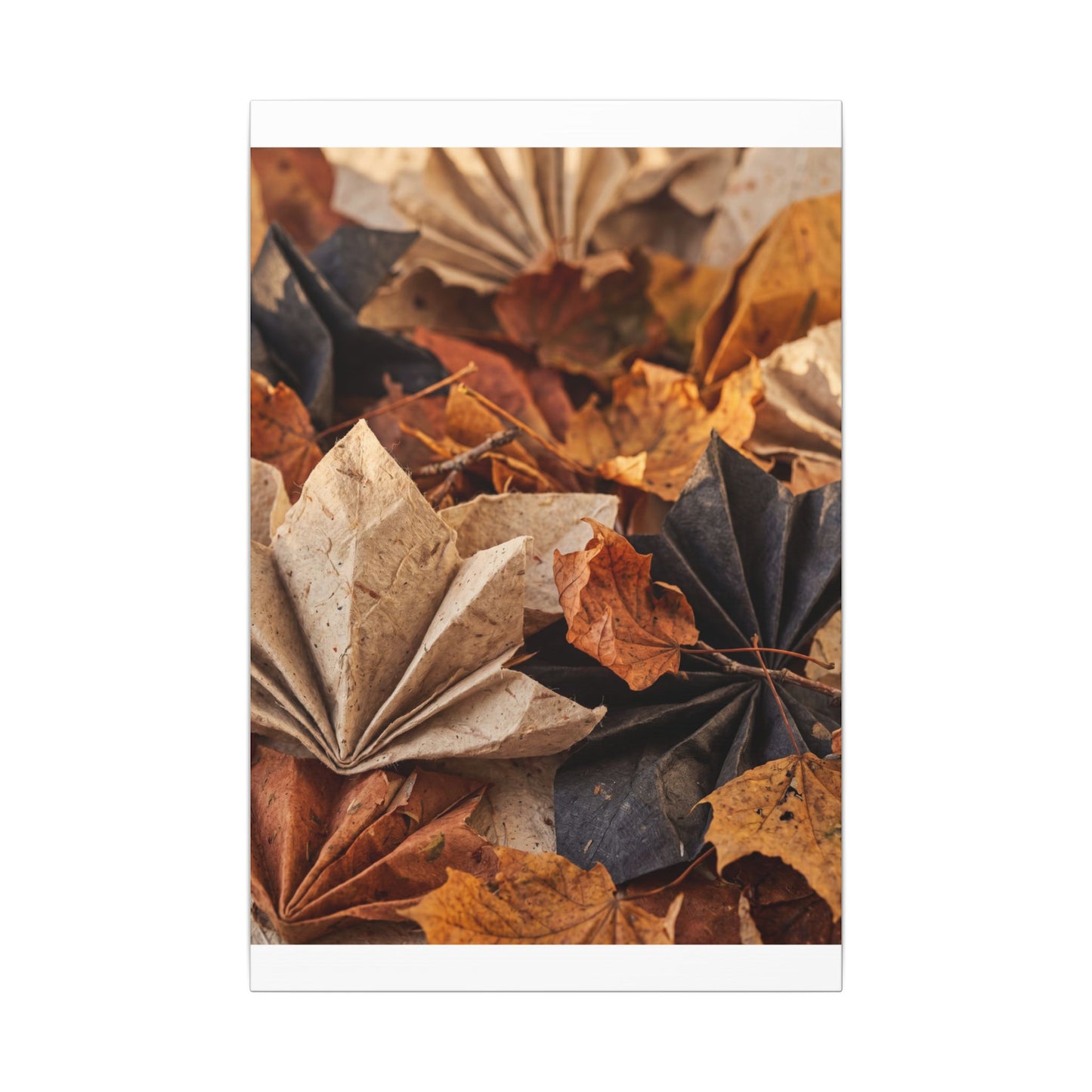 Paper Fold Texture Canvas Art | Elegant Japandi Art