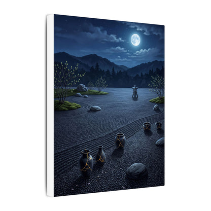 Kintsugi Moonlit Garden in Moonlight | Gold Repair Canvas Art