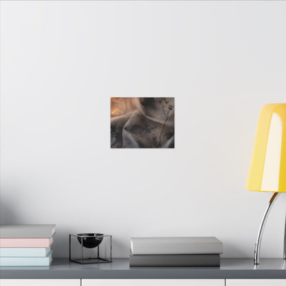Japandi Silk Drape in Candlelight | Watercolor Canvas Art