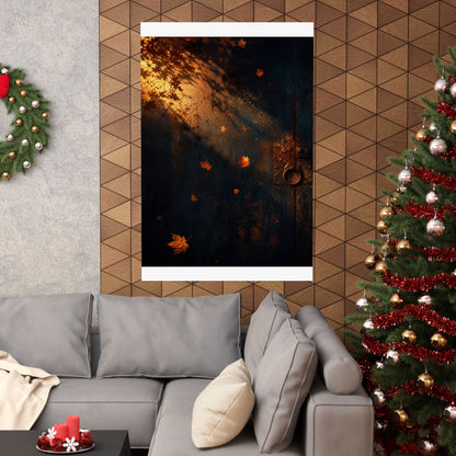 Rust Patina Wall Art Print | Autumn Dark Japandi Shadow Zen Art