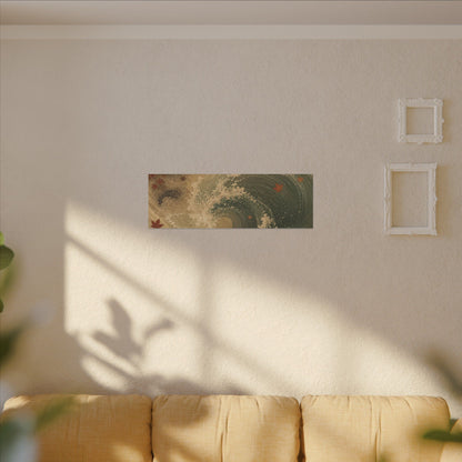 Japandi Ocean Wave in Candlelight | Japanese Pattern Canvas Art