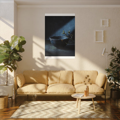 Sophisticated Ceramic Bowl Canvas Art - Shadow Zen Dark Japandi