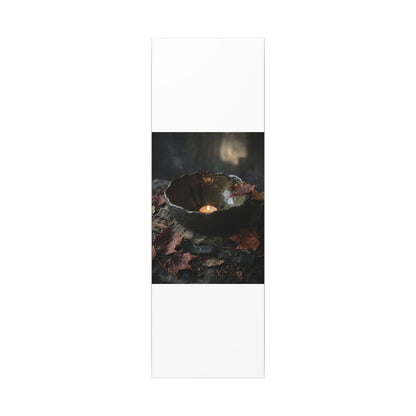 Candlelight Ceramic Bowl Canvas Art - Dark Japandi Kanso