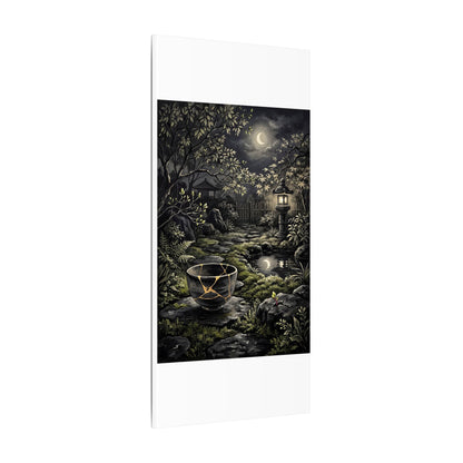 Kintsugi Moonlit Garden in Dappled | Gold Repair Canvas Art