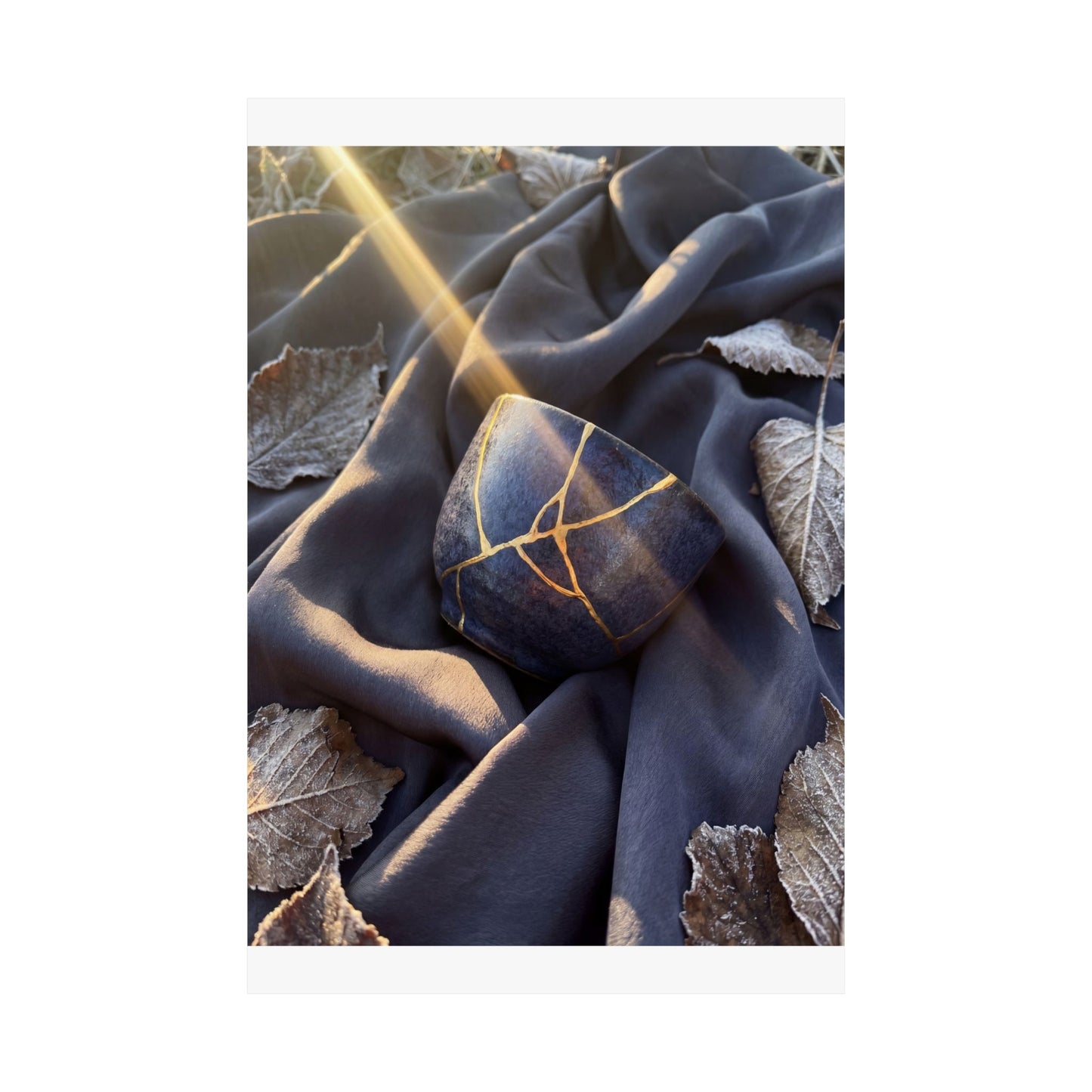Resilient Silk Drape Wall Art Print - Gold Repair Kintsugi