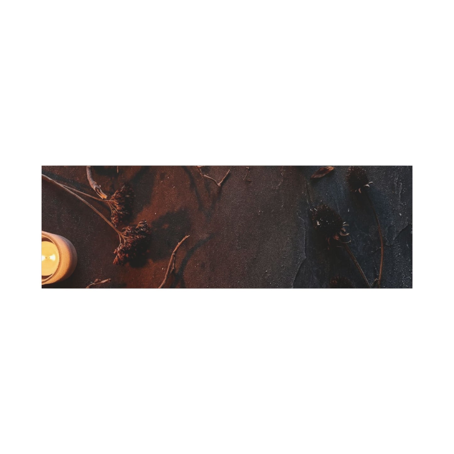 Dried Flowers Canvas Art | Winter Dark Japandi Moody Minimal Art