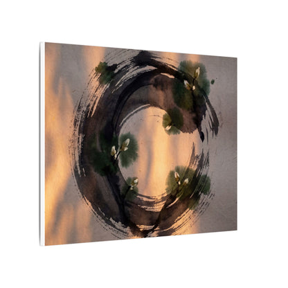 Ink Brushstroke Spring Canvas Art | Dark Japandi Bold Design