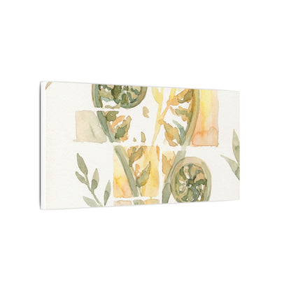 Earthy Fern Unfurling Canvas Art - Watercolor Japandi