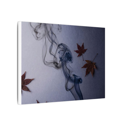 Dark Japandi Incense Smoke in Dawn | Moody Minimal Canvas Art