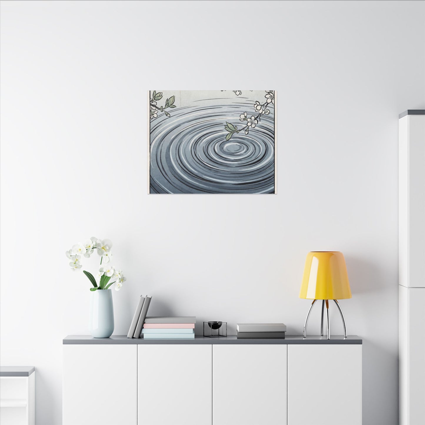 Calm Water Ripple Canvas Art - Ukiyo E Inspired Zen