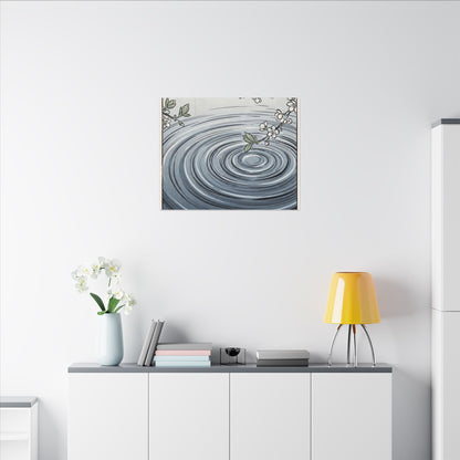 Calm Water Ripple Canvas Art - Ukiyo E Inspired Zen