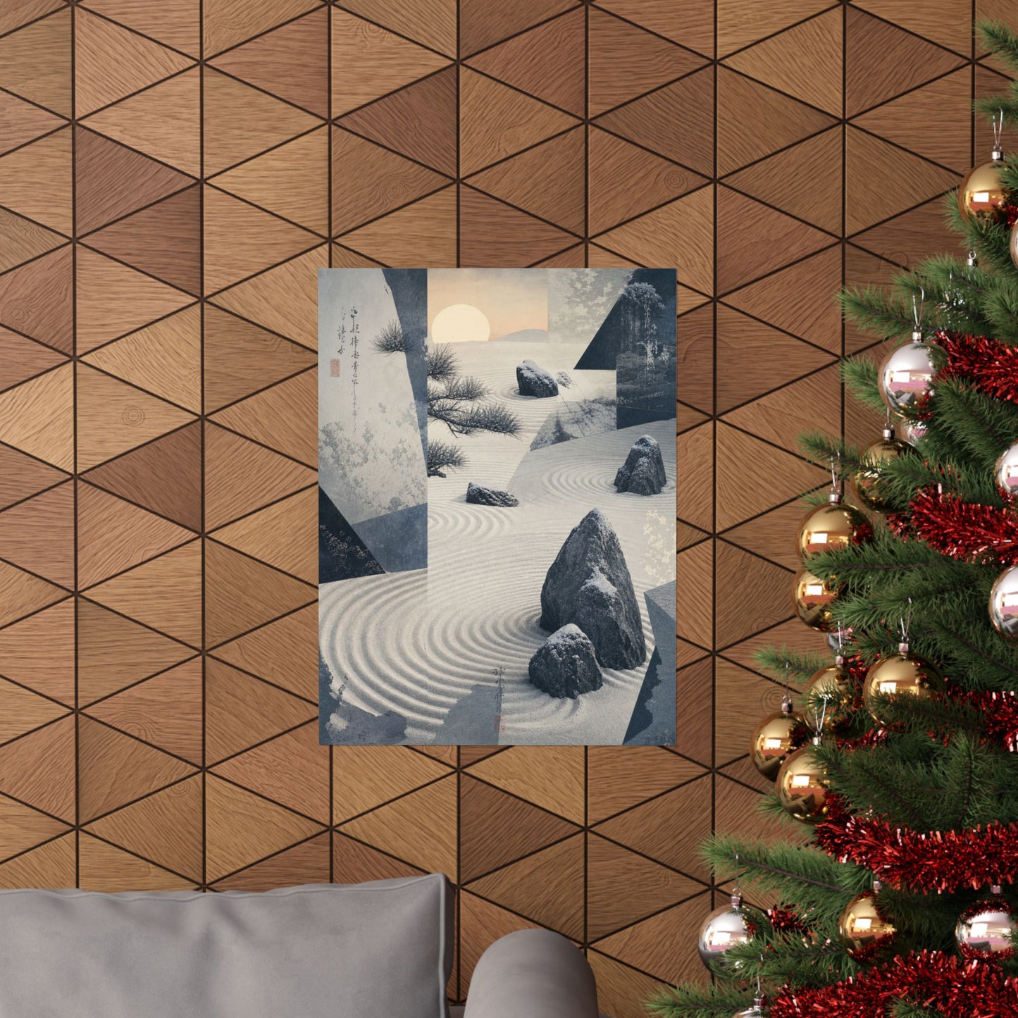 Dawn Rock Garden Wall Art Print - Zen Seijaku