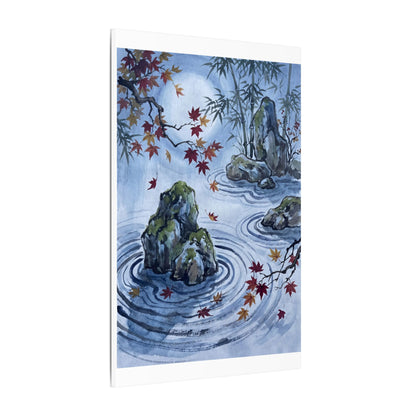 Rock Garden Autumn Canvas Art | Zen Tranquil Design