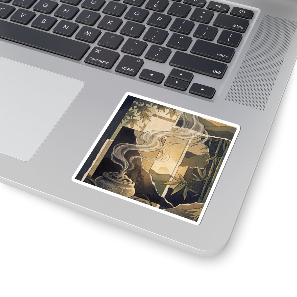 Summer Incense Smoke Ukiyo E Inspired Sticker | Peaceful Decor