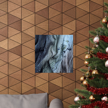 Silk Drape Winter Wall Art Print | Japandi Elegant Design
