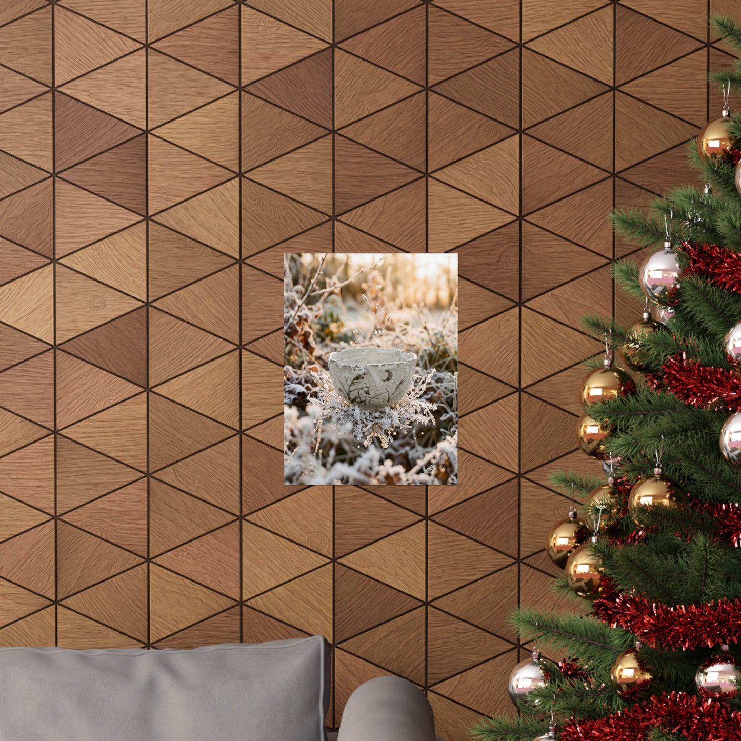 Golden Hour Ceramic Bowl Wall Art Print - Japandi Kanso
