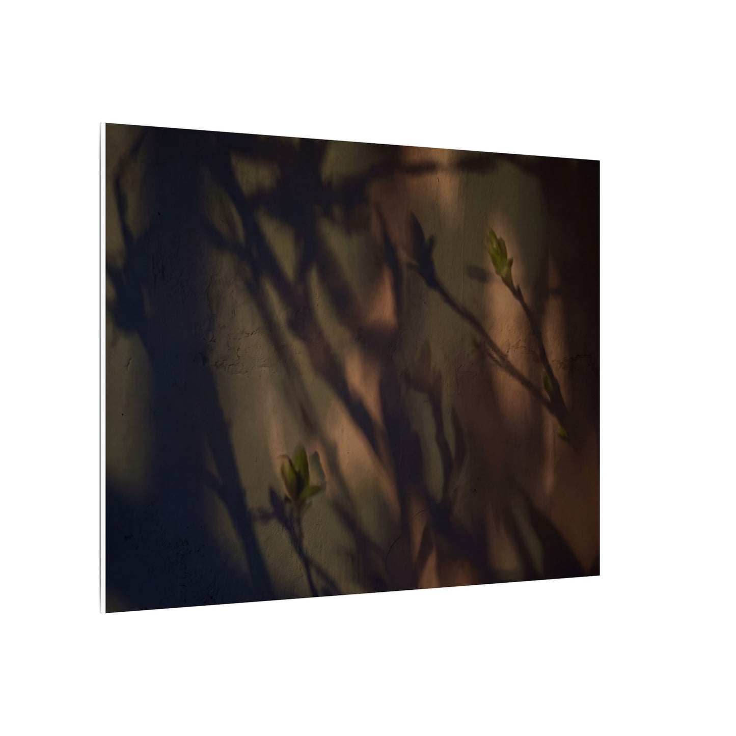 Candlelight Shadow Play Canvas Art - Dark Japandi Shibui