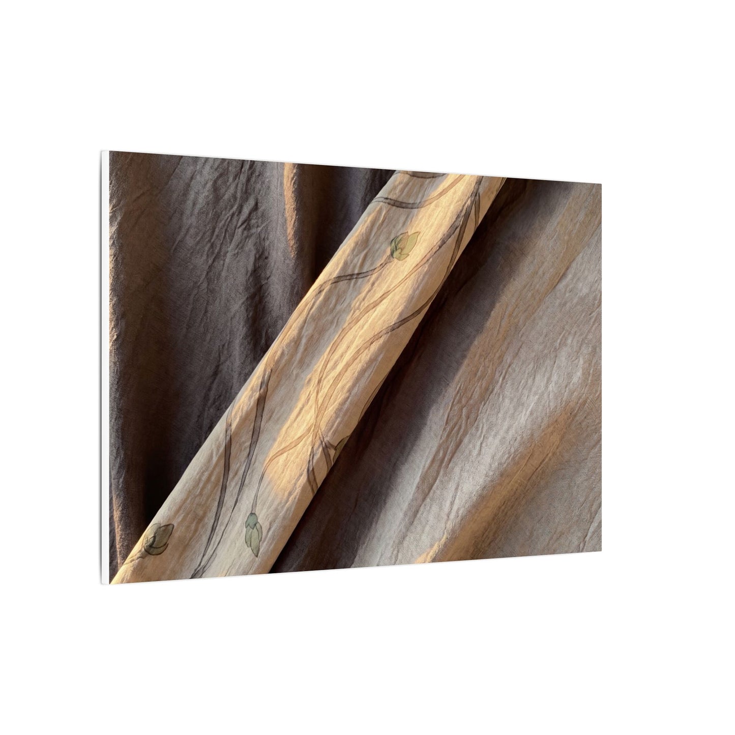 Warm Silk Drape Canvas Art - Japanese Pattern Japandi
