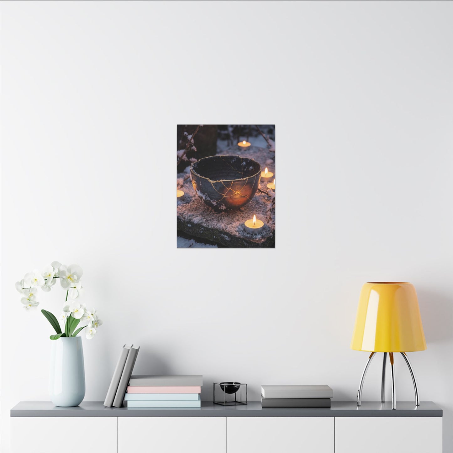 Ceramic Bowl Gold Repair Canvas Art | Beautiful Kintsugi Art