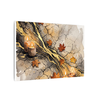 Cracked Earth Autumn Canvas Art | Japandi Warm Design