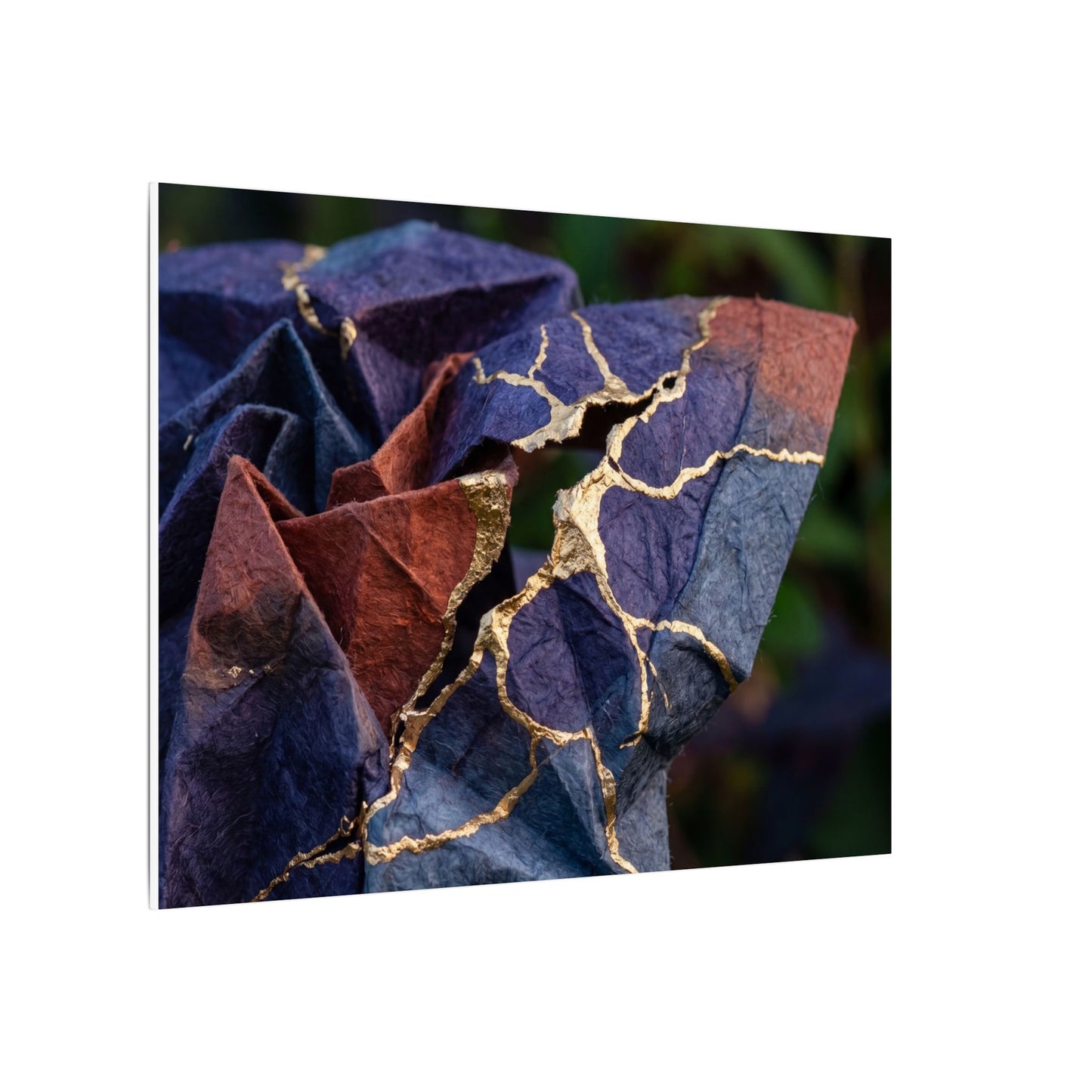Philosophical Paper Fold Canvas Art - Gold Vein Kintsugi