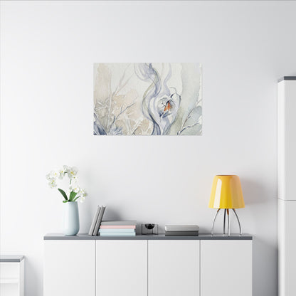 Earthy Incense Smoke Canvas Art - Watercolor Japandi
