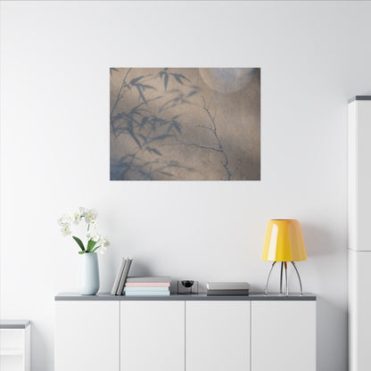 Shadow Play Canvas Art | Winter Japandi Japanese Pattern Art