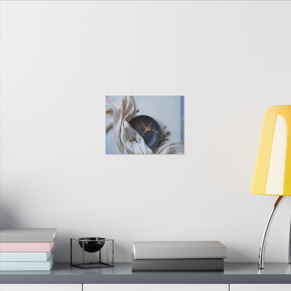 Ma Silk Drape Canvas Art - Kintsugi Gold Repair