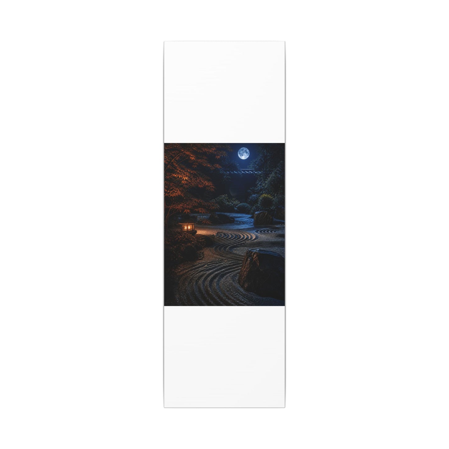 Summer Rock Garden Shadow Zen Canvas Art | Moody Decor