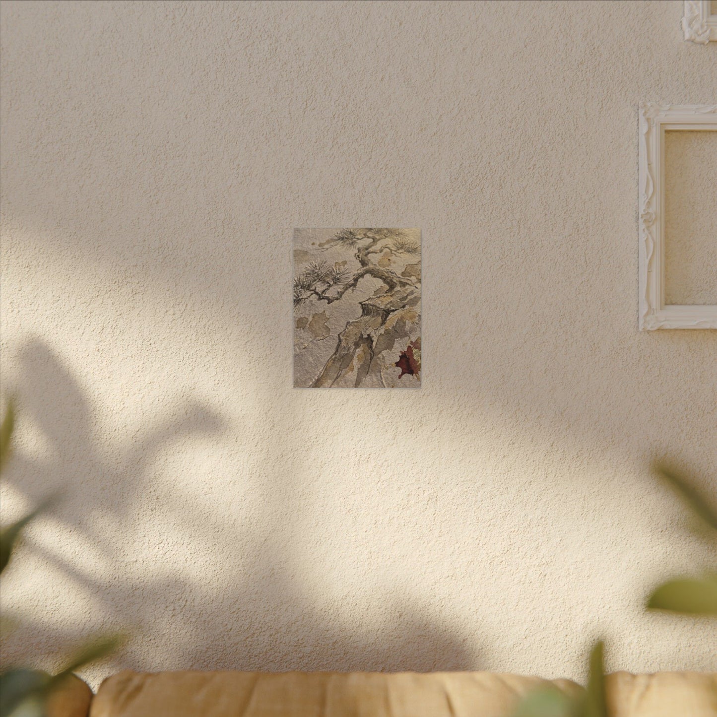 Pine Tree Canvas Art | Winter Japandi Japanese Pattern Art