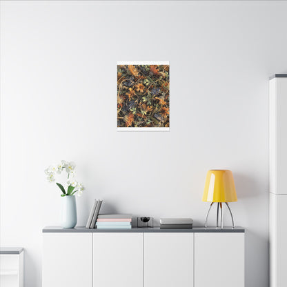 Spring Dried Flowers Japanese Pattern Canvas Art | Warm Decor