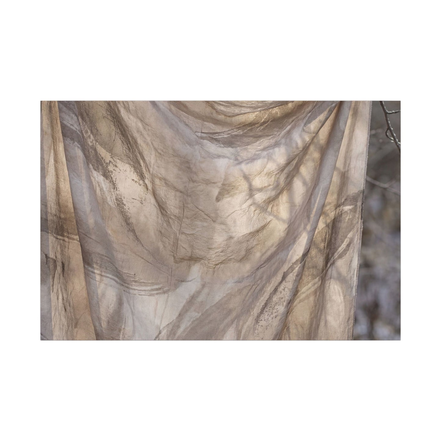 Ma Silk Drape Canvas Art - Japandi Japanese Pattern Art Print