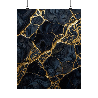 Kintsugi Gold Vein Wall Art Print Art Print