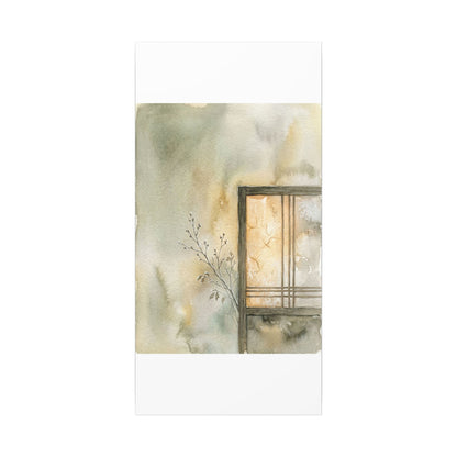 Ma Shoji Screen Canvas Art - Japandi Watercolor