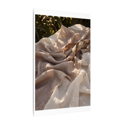 Silk Drape Summer Canvas Art | Japandi Neutral Design