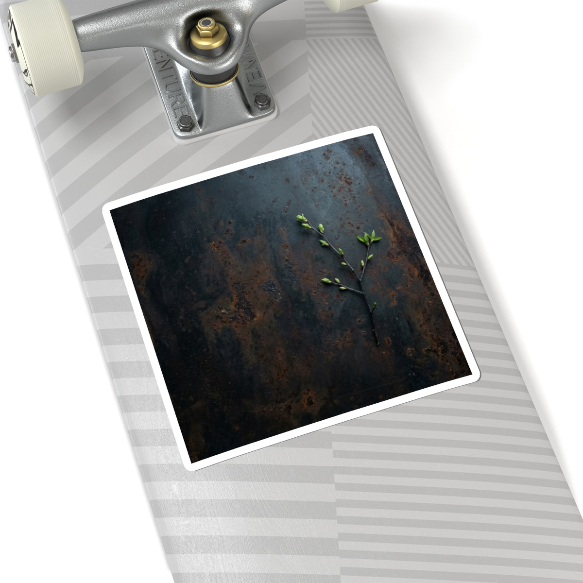 Spring Rust Patina Moody Minimal Sticker | Moody Decor