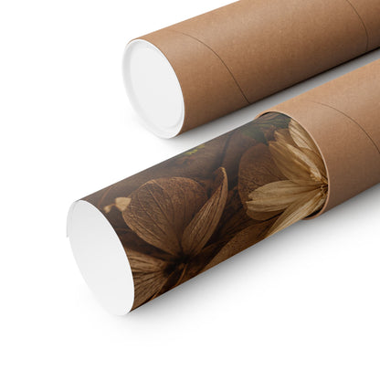 Candlelight Dried Flowers Wall Art Print - Japandi Fukinsei