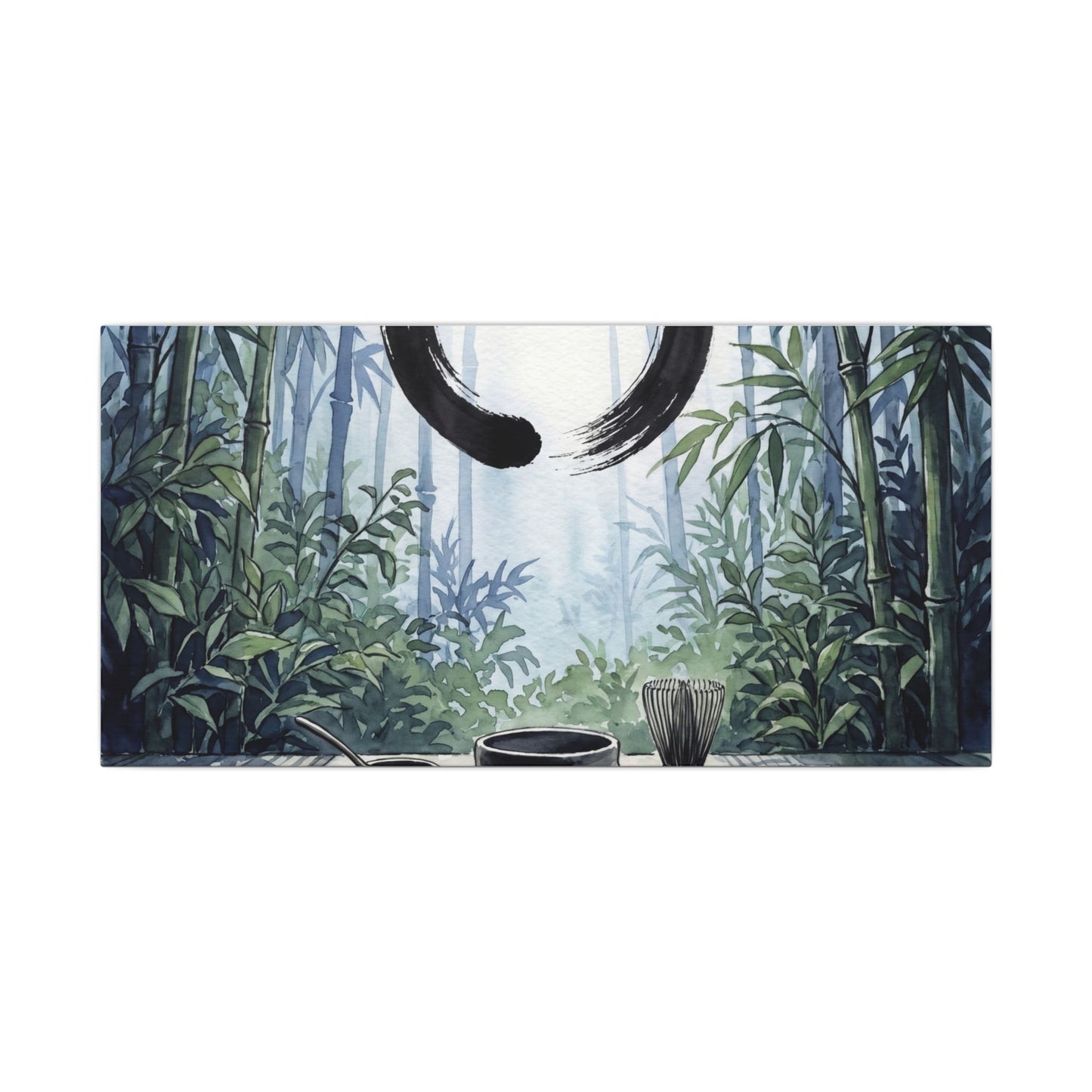 Seijaku Tea Ceremony Canvas Art - Zen Enso
