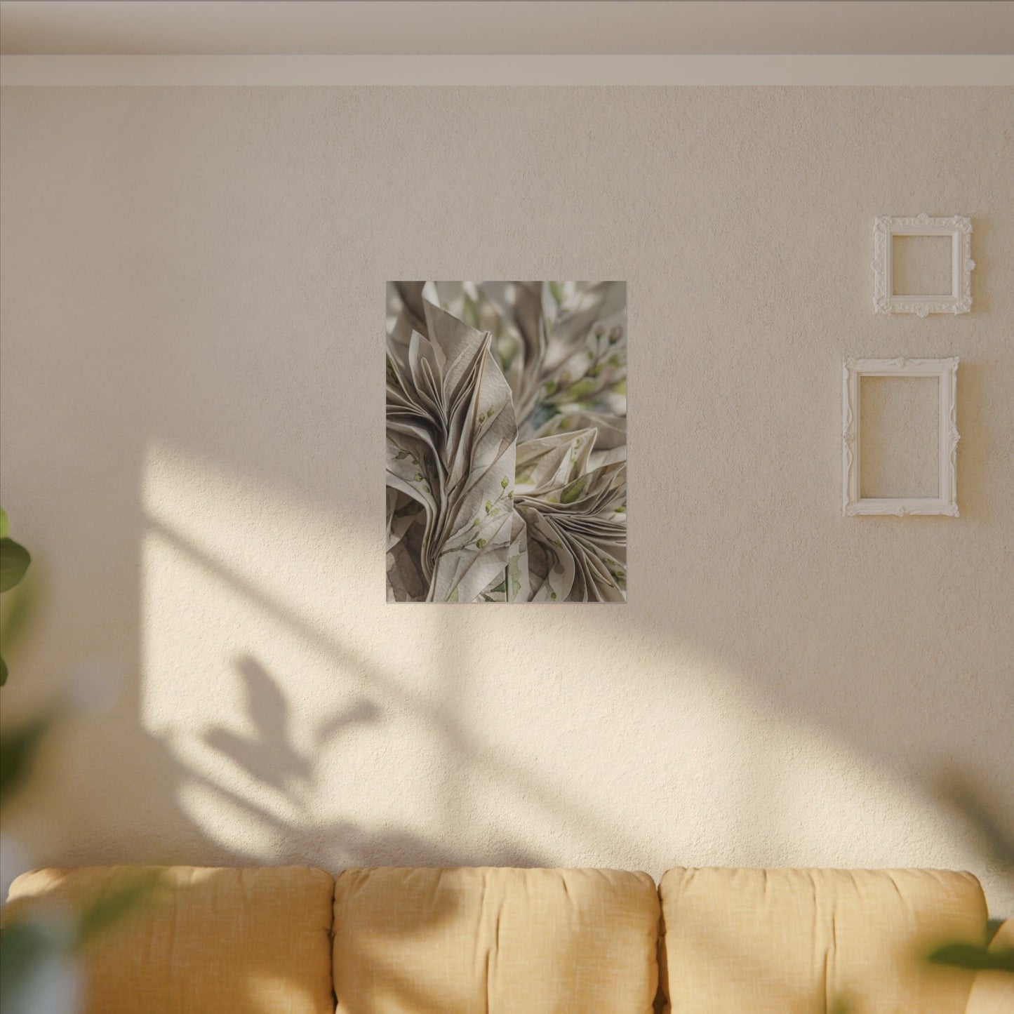 Fukinsei Paper Fold Canvas Art - Japandi Watercolor