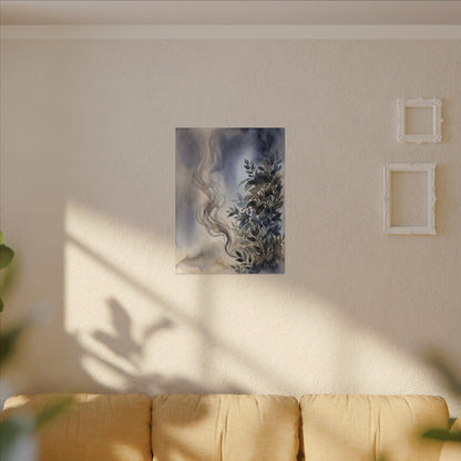Incense Smoke Summer Canvas Art | Japandi Cozy Design