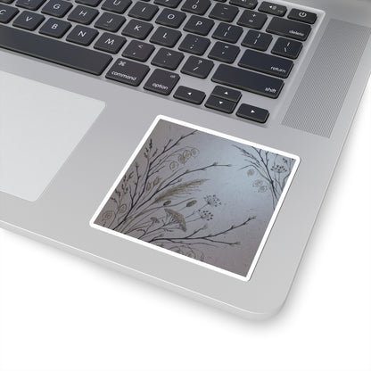 Moonlight Dried Flowers Sticker - Japandi Fukinsei Art Print